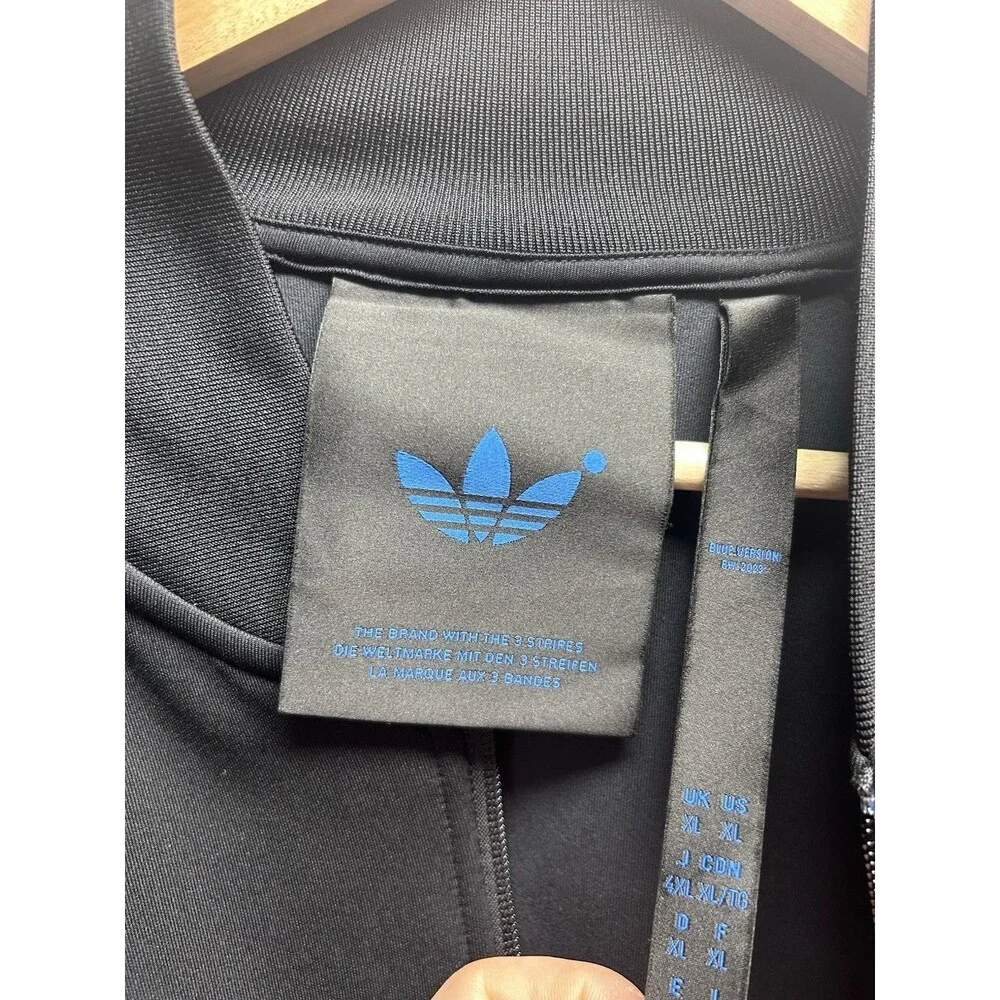 Adidas Blue Label SST Track Jacket Men’s XL Barely Worn Black On Black 3 Stripe